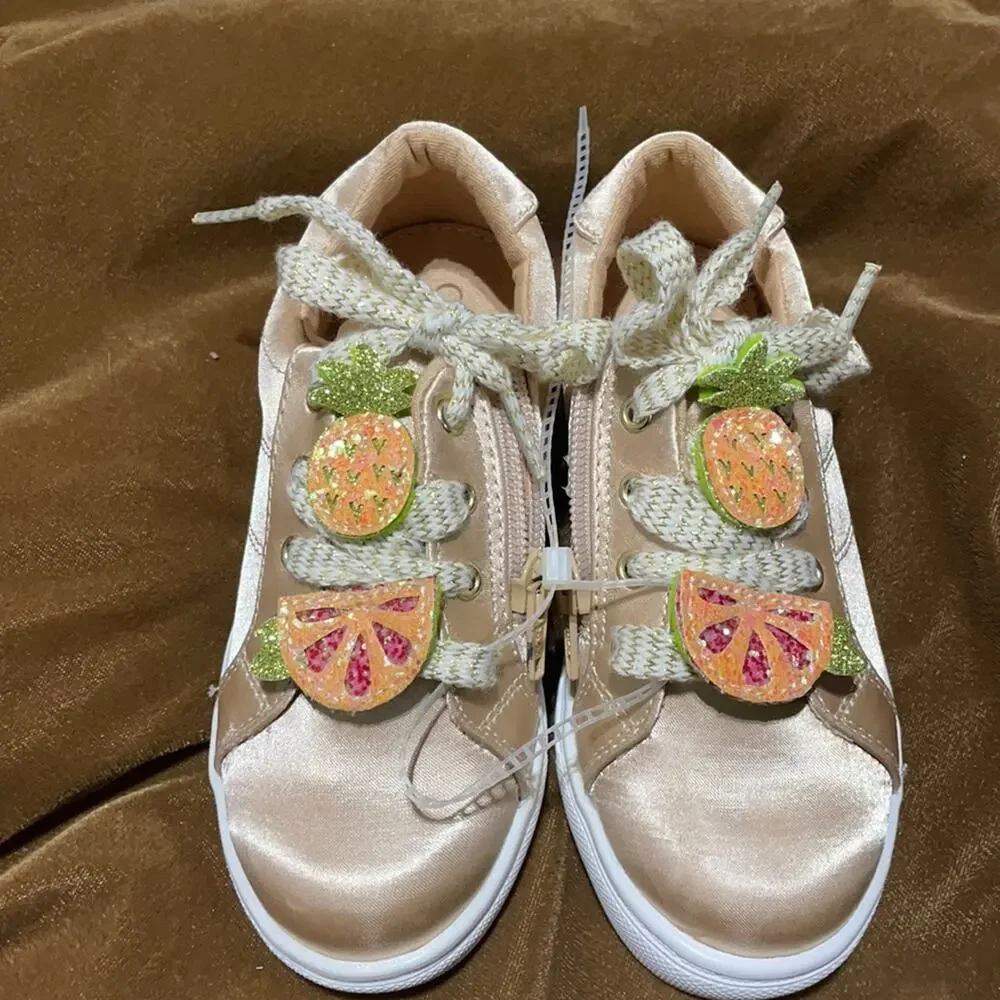 Cynthia Rowley 11 satin fruit tennis shoes NWT